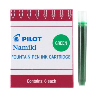 Pilot Namiki IC50 Fountain Pen Ink Cartridge, Green, 6 Cartridges (69003)