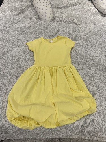 Zara girls dress yellow lemon boucle sleeveless short sz 10 yr