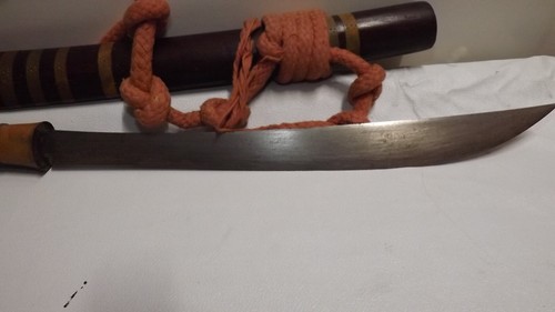 Vintage DHA Burmese Sword 24 1/2” in Wooden Sheath - Picture 7 of 7
