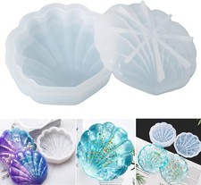 Silicone Resin Molds - Jewelry Storage Box Molds, Seashell Epoxy Molds for Re...