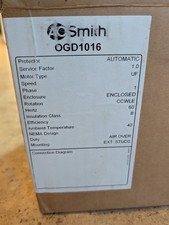 A.O. Smith OGD1016 1/6 HP, 208-230V, 1075 RPM, Frame 48Y, Condenser Fan Motor