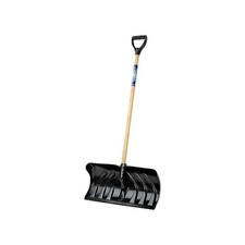 For Union Tools 24" Poly Blade Snow Pusher W/ Wood D-Grip Handle - Free SHIPPING