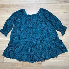 Free People Womens See Ya Later Floral Mini Dress Size Small Green EUC