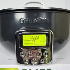 Elite 6Qt Essential Smart Skillet Pan W/ Digital Interface & Lid 