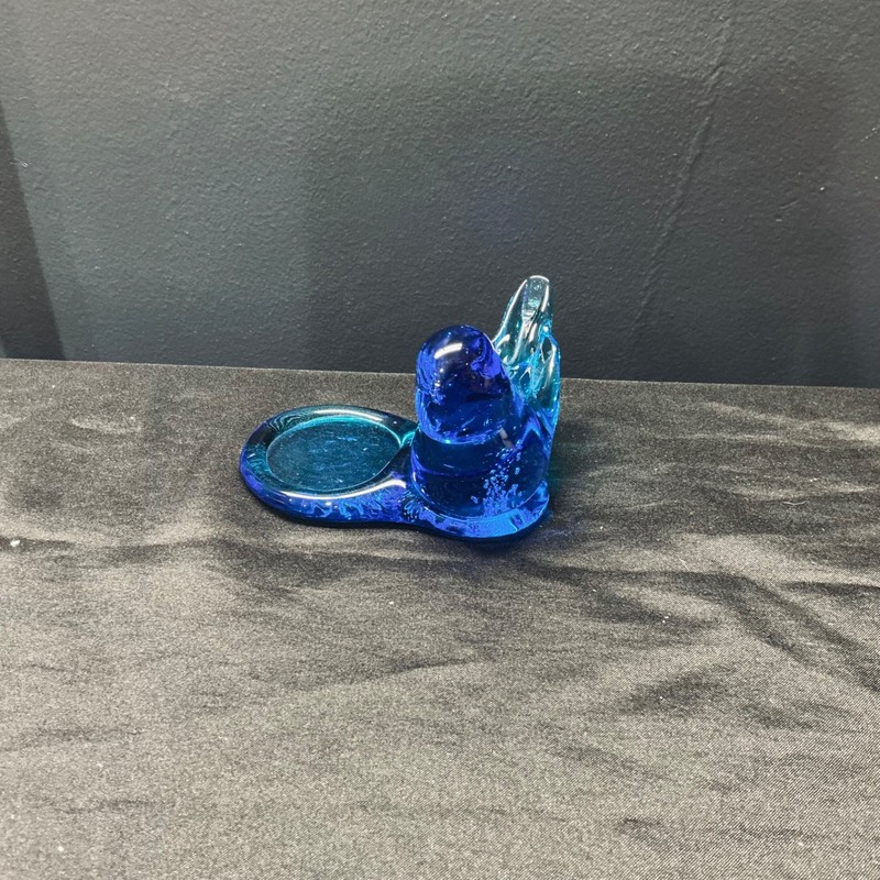 Vintage W. Ward Signed Bluebird of Happiness Glass Figurine, 1990