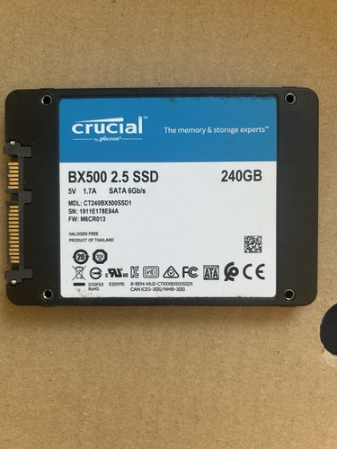 Crucial BX500 240GB SSD 2.5 Zoll SATA 6Gb/s Festplatte
