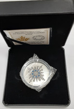 2024 Canada $20 1 Oz Silver Snowflake Brooch UNC Coin of Charles III in OGP