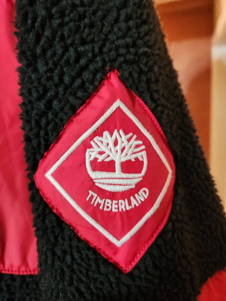 Chaqueta Timberland polar multicolor cremallera completa para hombre grande única polar Foto 3 de 4