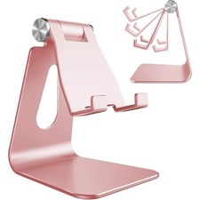 Aluminum Cell Phone Stand, Adjustable Phone Holder for Desk Adjustable Viewing