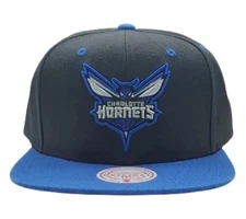 Mitchell & Ness Black/Blue NBA Charlotte Hornets Black Royalty Snapback - OSFA