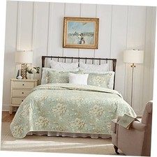 Home - Quilt Set, Cotton Reversible Bedding with Matching Shams, Bedroom Queen