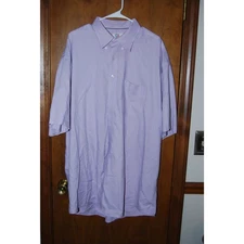 CUTTER & BUCK MENS SHORT SLEEVE BUTTON DOWN LILAC SIZE 3XLT