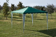 GAZEBO ACCIAIO POLIESTERE MT.2X2 VERDE TELO TOP COPERTURA POLIESTERE 200X200CM