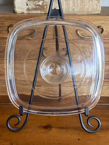 VTG Corning Ware  7” Clear Glass Lid Pyrex A-7-C Casserole LID ONLY