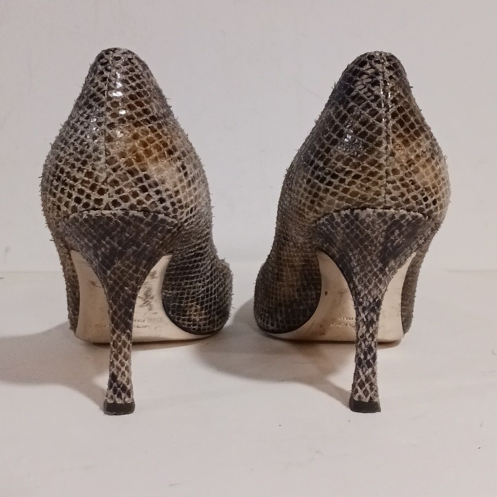 Emy Mack Python Print Leather Brown Tan Woman's H… - image 3