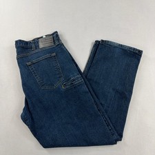 Diamond Gusset Jeans Mens Comfort Fit Dark Wash Made in USA 40X30