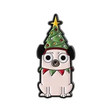 Christmas Santa Gingerbread Man Enamel Pins Cartoon Bow Strawberry Cowgirl Boot