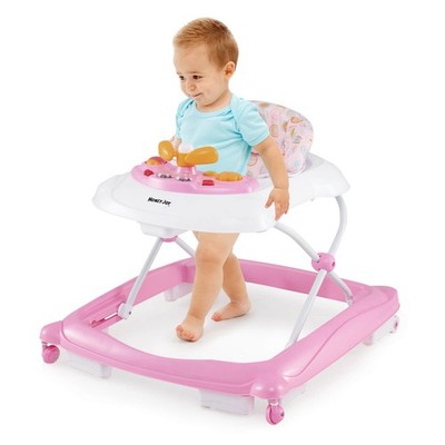 Foldable Baby Walker w/Wheels,Removable Light,Music Toy Plate for Boys & Girls