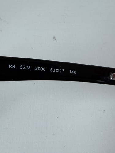 Ray Ban Eyeglasses Frames RB5228 2000 53-17-140 Black Full Rim *Frame Only - Picture 4 of 6
