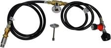 Fire Pit Installation Hose with Shut-Off Valve for Propane Gas Connection, 300K