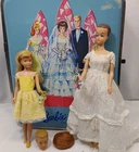 Vintage 1964 Mattel Barbie Trousseau Trunk Fashion Queen Midge Skipper Wig Doll