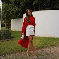 ZARA ASYMMETRIC CAPE BLOUSE