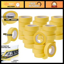 30-Pack Yellow Automotive Masking Tape 36mm x 55m for Car Paint Bodywork