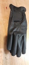 Schwarze Kunstleder Reithandschuhe Größe Large Handschuhgröße 8/8,5 ca. NEU 