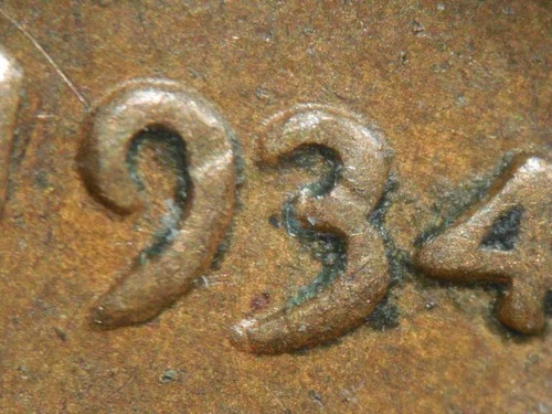HIGH GRADE MINT ERROR 1934-P  LINCOLN WHEAT CENT DDO#1/DDR#2  VF