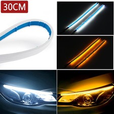 LED Car DRL Daytime Running Light Sequential Strip Turn Signal Indicator Lamp BP