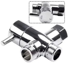 3-Way T-adapter Shower Head Diverter Valve Water Splitter Switch Faucet Bathroom