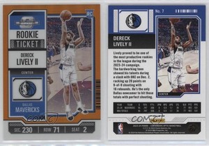 2023-24 Panini Contenders Optic Rookies Orange Prizm /49 Dereck Lively II #7 RC