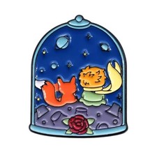 Pin's Pins Émail NEUF Le Petit Prince Renard Rose Saint-Exupéry Enamel Pin (S9b)