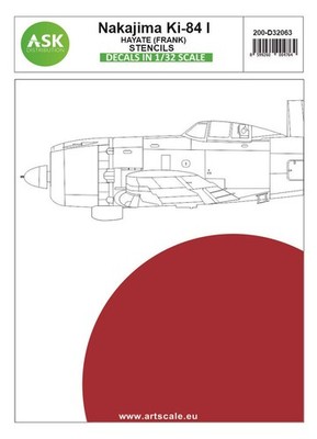Art Scale Kit 200-D32060 - 1:32 Nakajima Ki-84 Hayate (Frank) - STENCILS - Imper