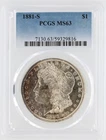 1881-S Morgan Silver Dollar PCGS MS63 S$1 San Francisco Minted No Reserve