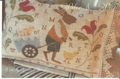 Peter & Peep Kreuzstich Muster Sampler Primitiv Hase Landhaus Garten