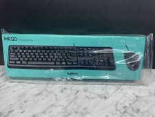 Logitech MK120 920-002565 Wired Keyboard and Mouse Combo New 