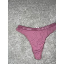 Victoria s Secret Vintage Pink Cotton Signature Logo Thong Size M