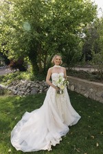 Davids Bridal Foral Sequin Ballgown