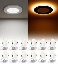 10 Pack 4 Inch 10W 5CCT Ultra-Thin LED Recessed Ceiling Light with Junction Box.