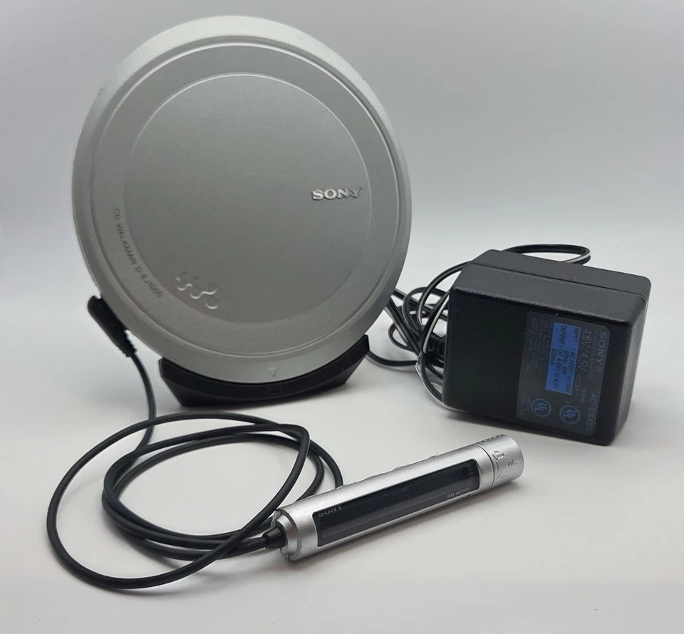 Reproductor portátil Sony D-Ej1000 CD Walkman plateado Foto 2 de 4