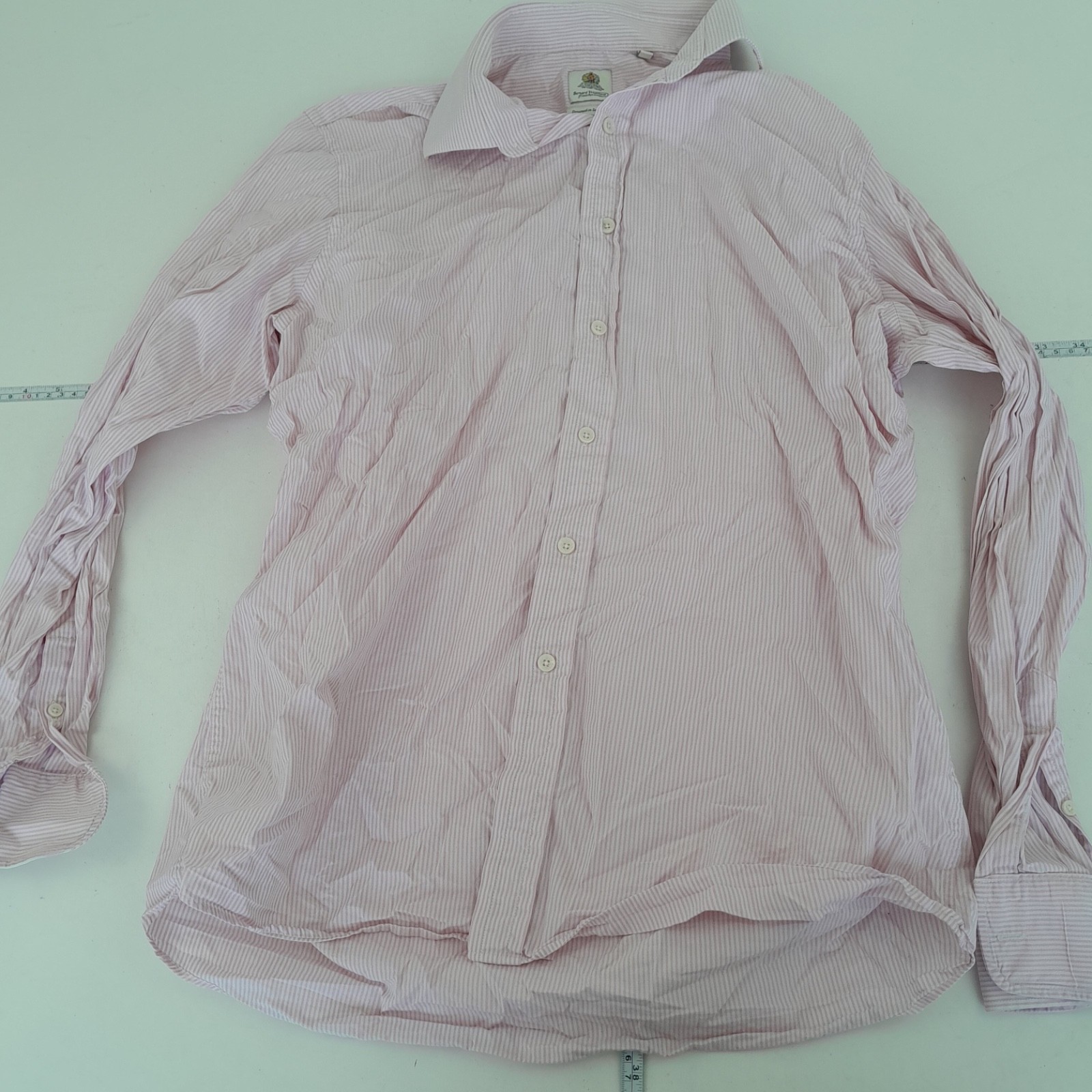 FILA Camicia Bernard Weatherill Savile Row 16 5 rosa uomo manica lunga cotone righe