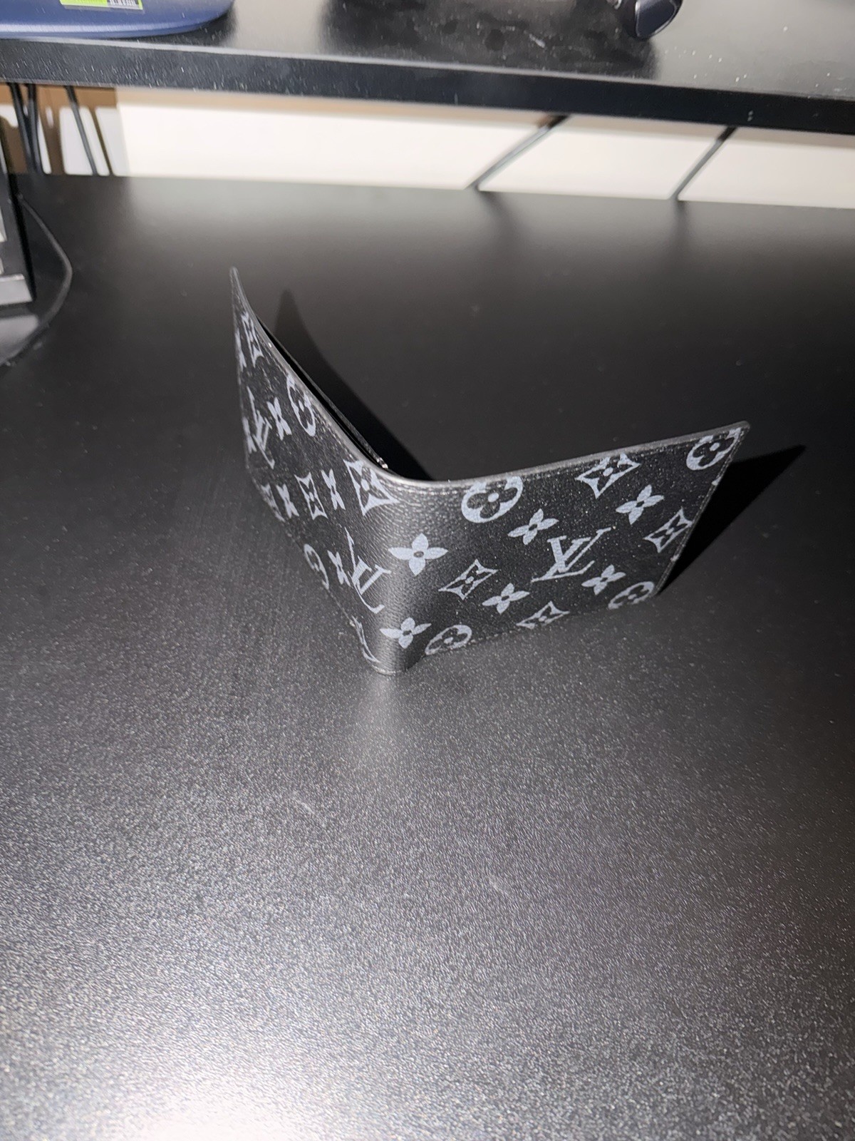 LV Men Slender Wallet Monogram Eclipse Black Leat… - image 6