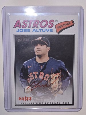Topps 2026 Heritage Real One Autographs Red Ink /77 Jose Altuve ROA-JA