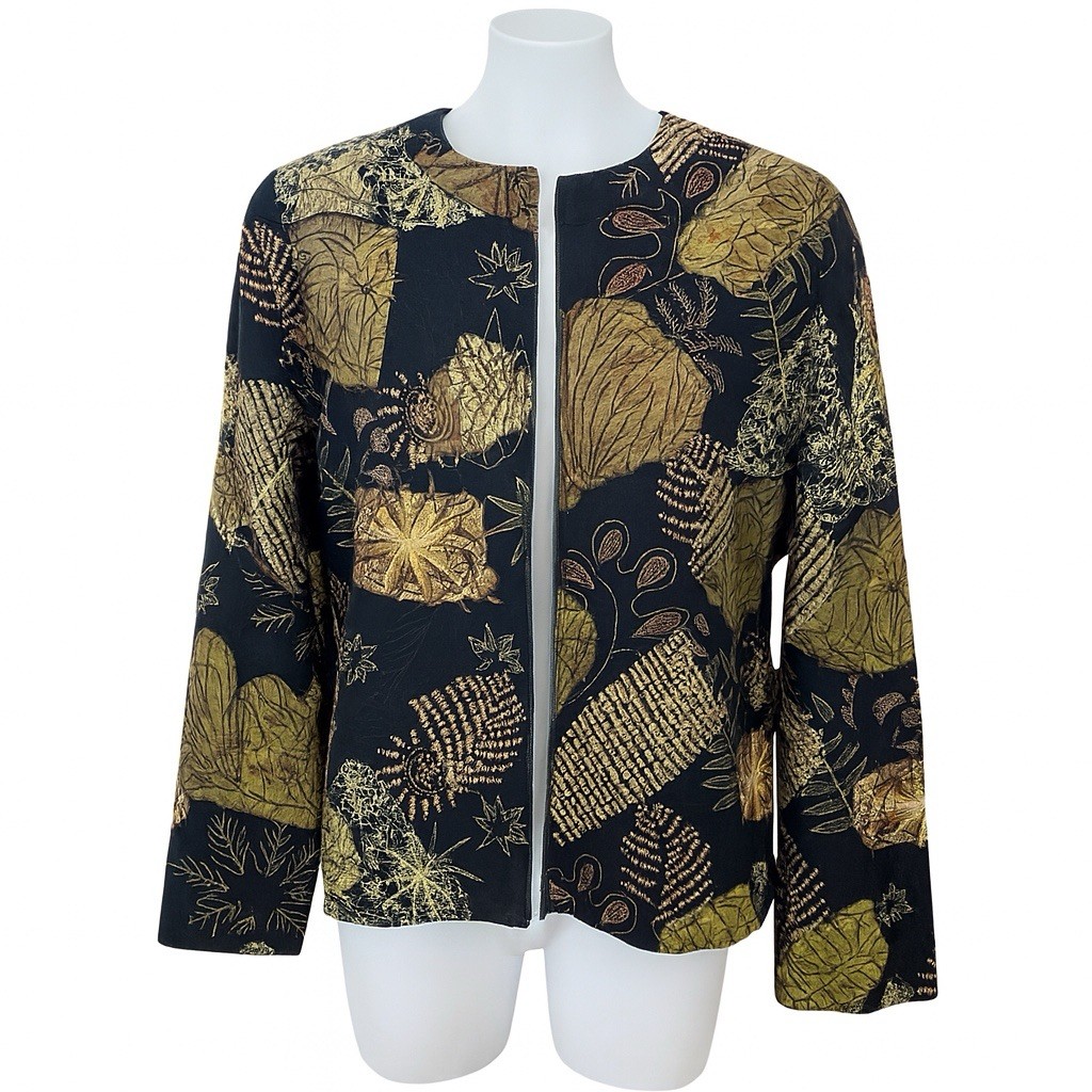 Chicos Blazer Jacket Patchwork Tapestry Boho Flor… - image 1