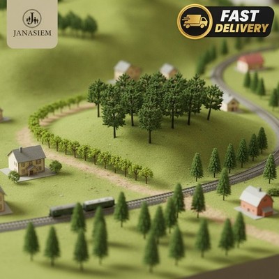 Realistische 70 STCK. Miniatur Bäume - 1,5-2,4 Zoll für atemberaubende Modelllandschaften