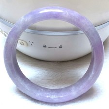 Certified Grade A Lavender 56-57mm Natural Burma Jade jadeite Bangle Bracelet