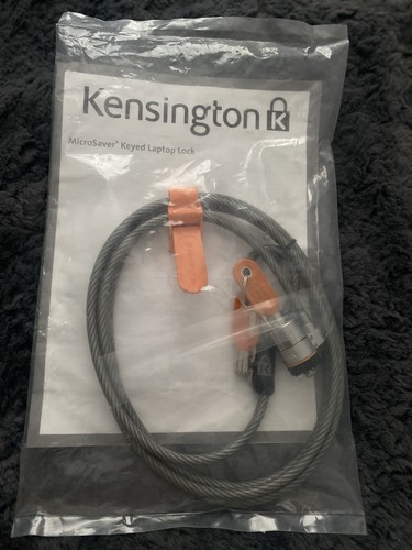 NEW Kensington Microsaver Notebook Keyed Laptop Lock Security Cable 2 keys