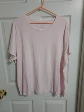 Talbots 3X Pink Short Sleeve Cotton Tee