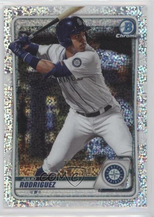 2020 Bowman Chrome Prospects Speckle Refractor /299 Julio Rodriguez #BCP-19 1x9